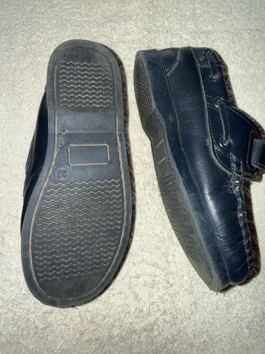 Mocassins em pele azuis