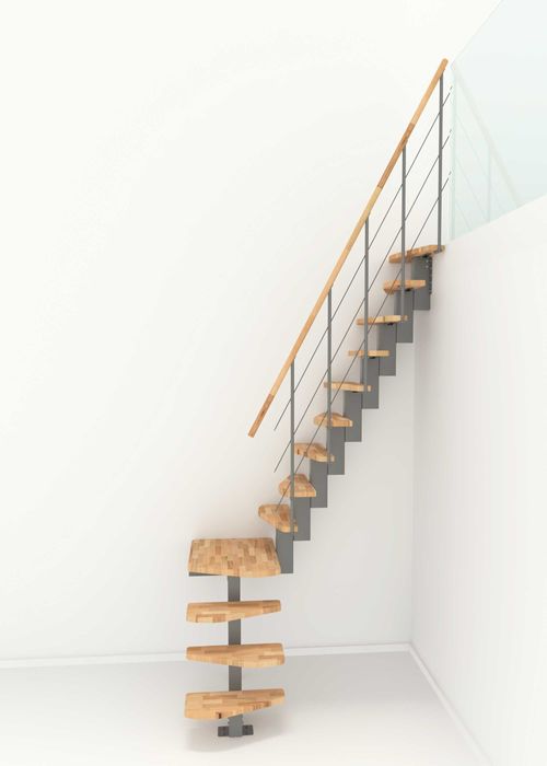 Solidne Mini Schody modułowe Quadro/ Szare/zabiegowe