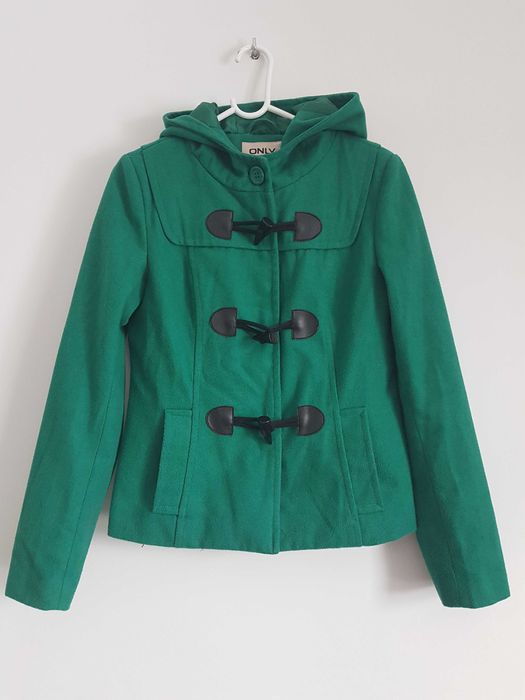 Zielony płaszcz przejściowy Only