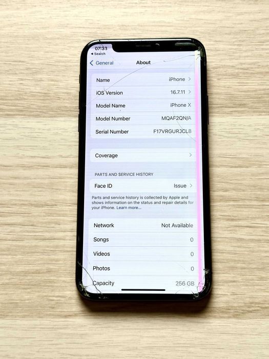 iPhone X 256GB – Oryginalna płyta główna, Bez blokad, Gotowa do użycia