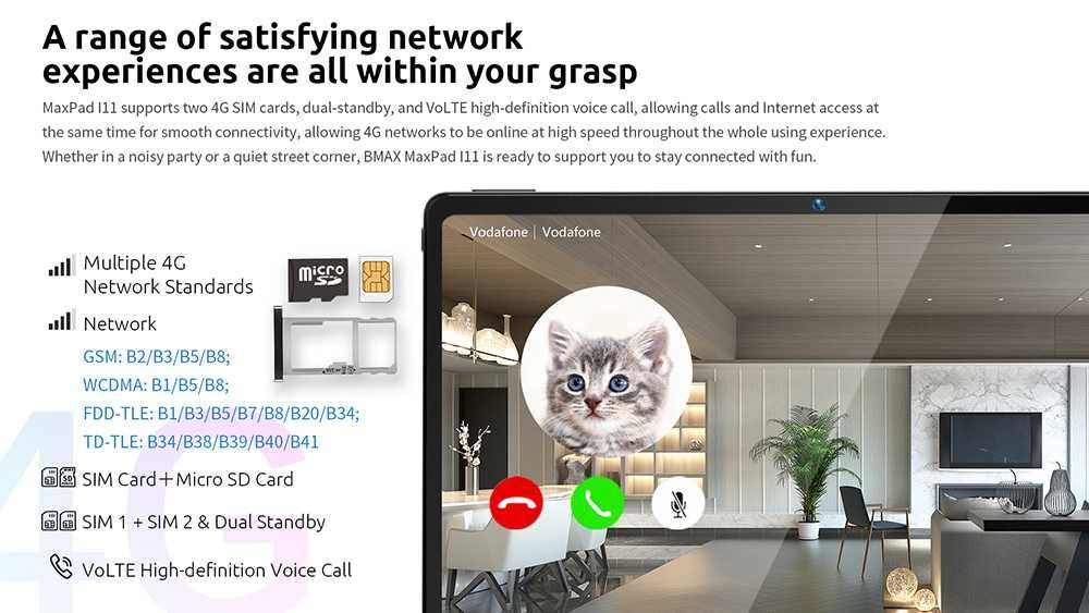 Tablet FHD 10.4" 8GB RAM 128GB ROM Android 11 Octa-Core up to 2.0 GHz64551351491331122