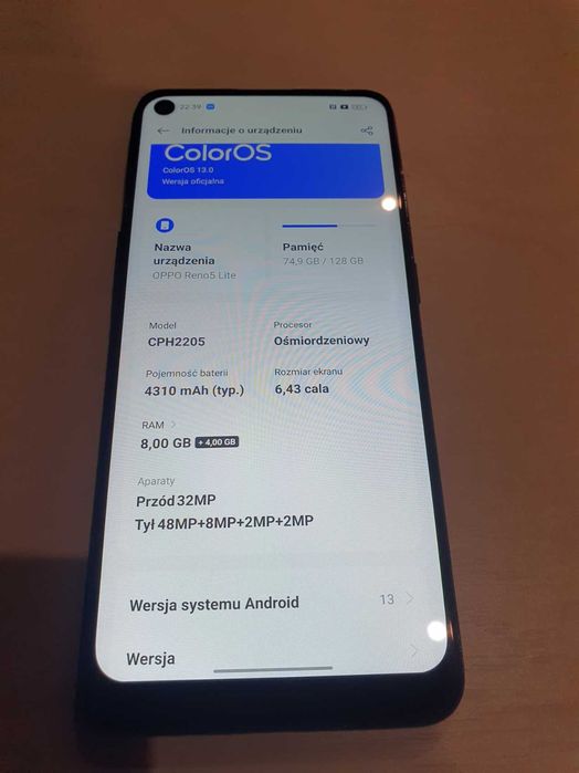 Telefon OPPO Reno5 Lite 8/128GB