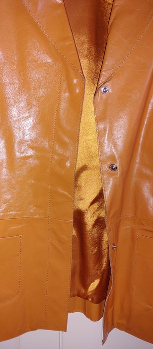 Skórzana kurtka ruda r.36