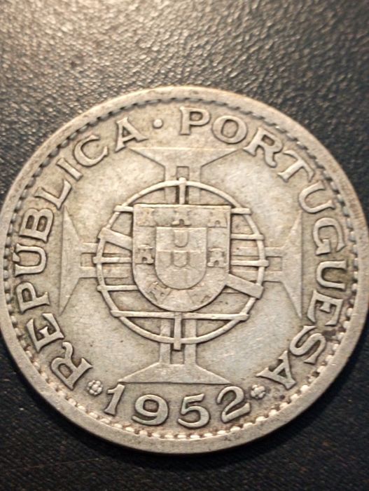 20 escudos - Guiné 1952 - Prata - Bela