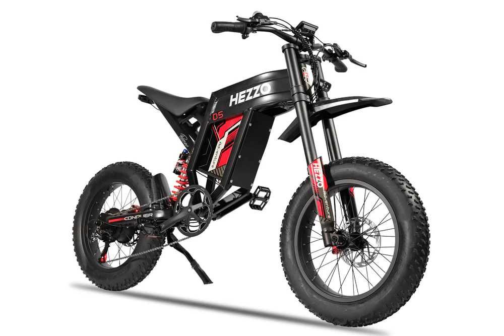 Bicicleta elétrica HEZZO D5 3000W 30Ah montanha offroad cross