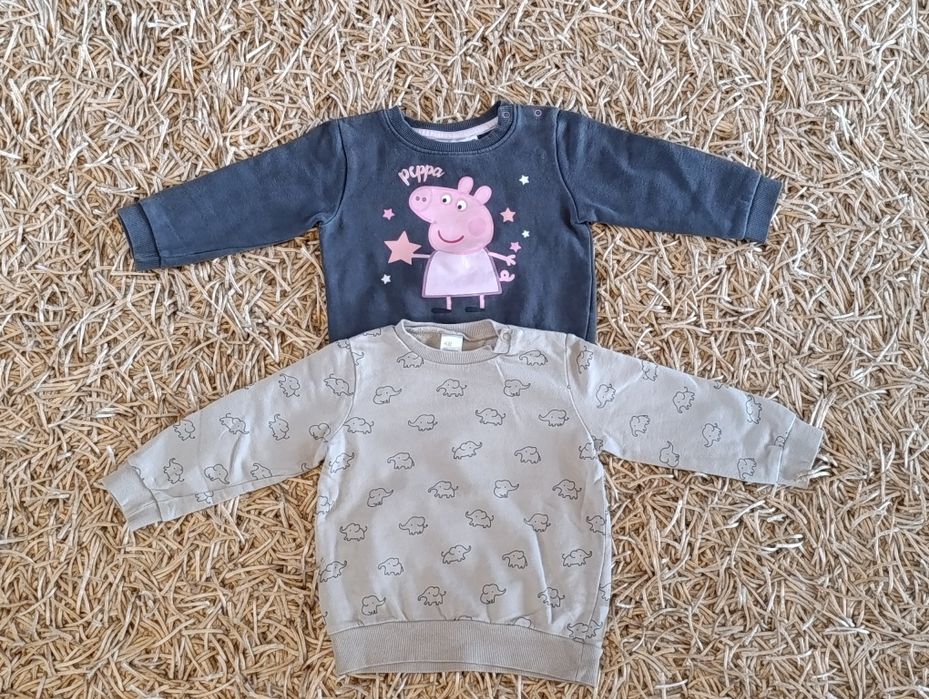 Bluzy, dziewczynka, 2 szt., r. 86/92, bluza gratis