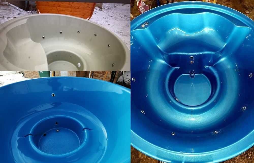 Balia ogrodowa jacuzzi LED, hydromasaż, napowietrzanie, pokrywa termo