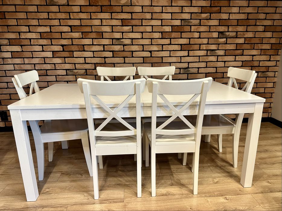 Rozkladany stół + 6 krzeseł (+1)