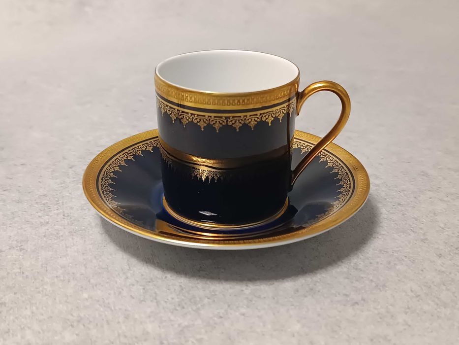 Rosenthal Kobaltowa Filiżanka Złocony Duet