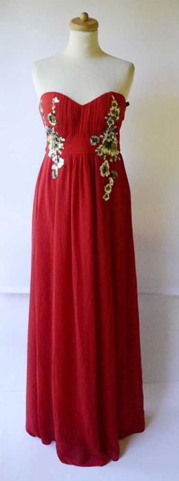 Sukienka Czerwona Little Mistress S 36 NOWA Długa