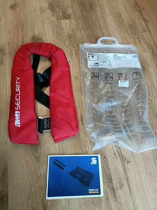 Kamizelka ratunkowa pneumatyczna AWN Security 150  kapok wody łódkę