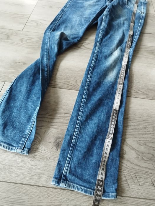 S/M spodnie jeansy rurki męskie wyprzedaż