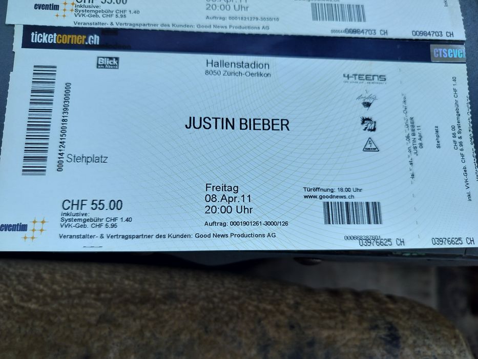 Білети на концерт Бібера