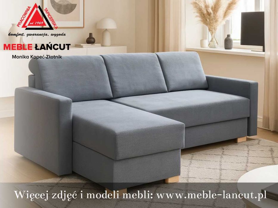 Narożnik Sofa Fox -bonel ,2xpojemnik, automat,mały, zgrabny. Na wymiar