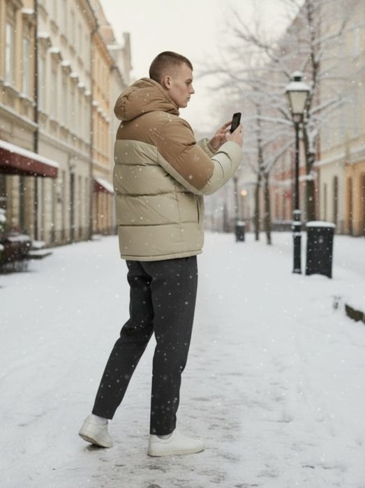 Чоловічий зимовий пуховик SPINGFIELD(Розмір М)