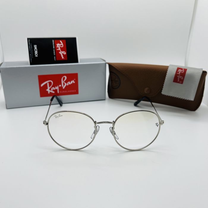 Круглые очки для стиля, имиджа|Оправа Ray Ban Round Metal 3447 Silver