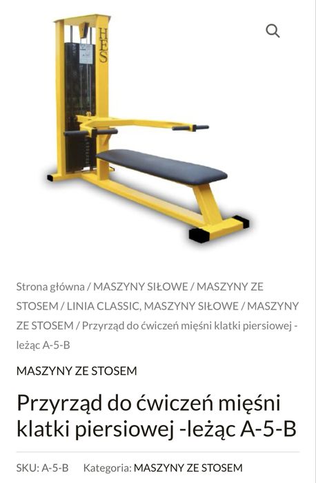 HES maszyna do cwiczeń mięśni klatki piersiowej