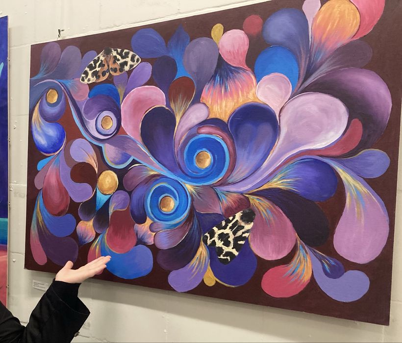 Obraz abstrakcja rękodzieło malarstwo