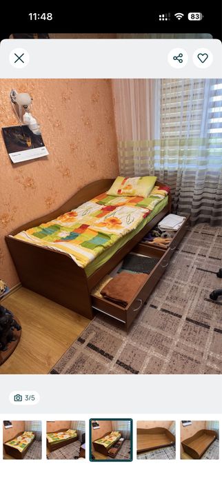 Детская кровать без матраса
