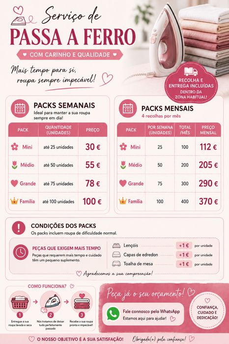 Passamos a ferro o que você não quer !