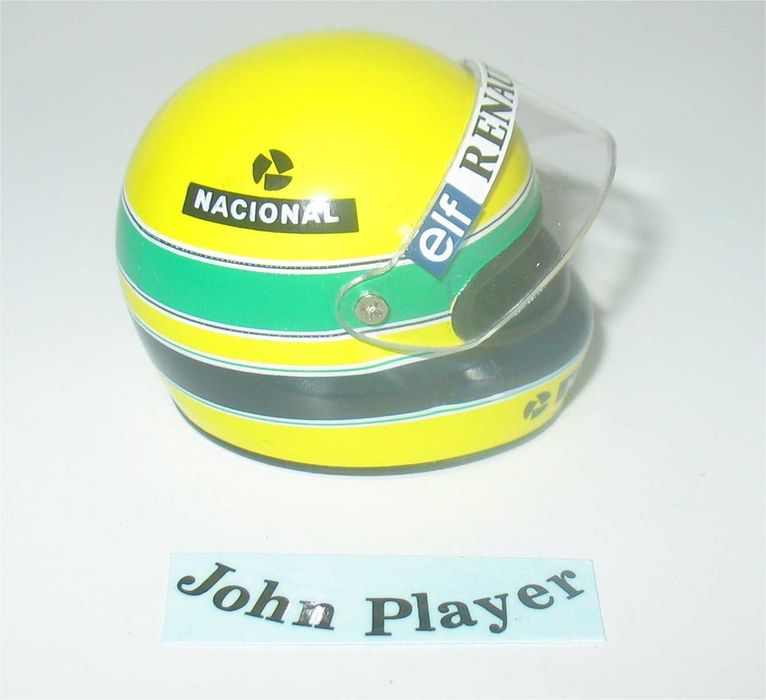 Capacete Ayrton Senna - Temporada 1985 (Lotus) - Escala 1/8