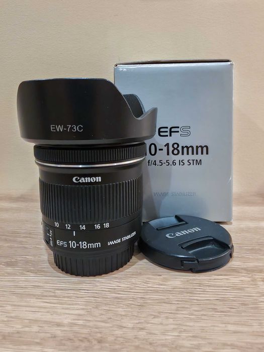 Objetiva Canon EF-S 10-18mm f/4.5-5.6 IS STM AF – Excelente Estado!