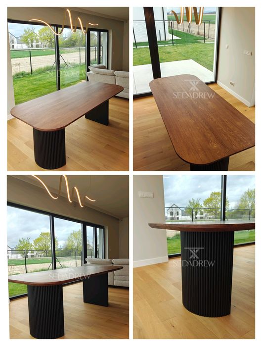 stół stolik loft dębowy rozkładany na wymiar lite drewno