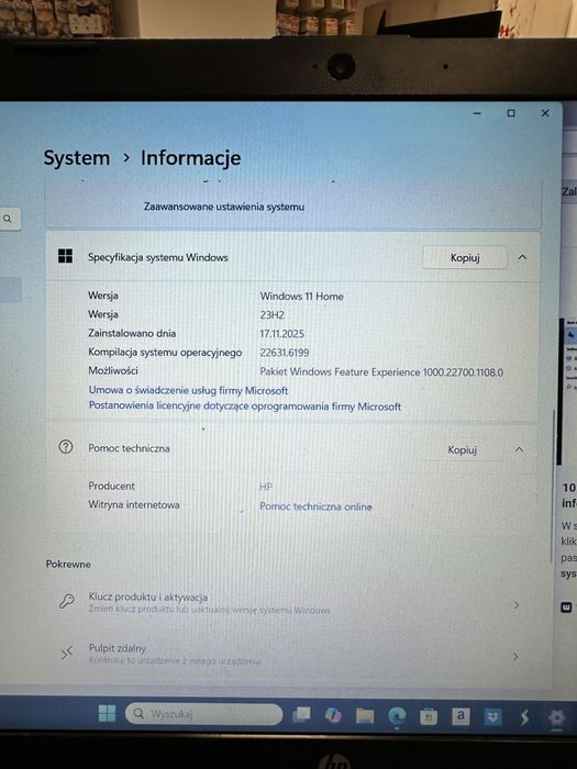Laptop HP 255-G7 15" AMD Ryzen3 2,6 Ghz 8GB DVD-R Win11 stan idealny