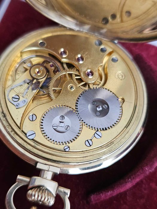 IWC Schaffhausen 51,00mm złoty 14k z 1929 roku + dewizka + pudełko