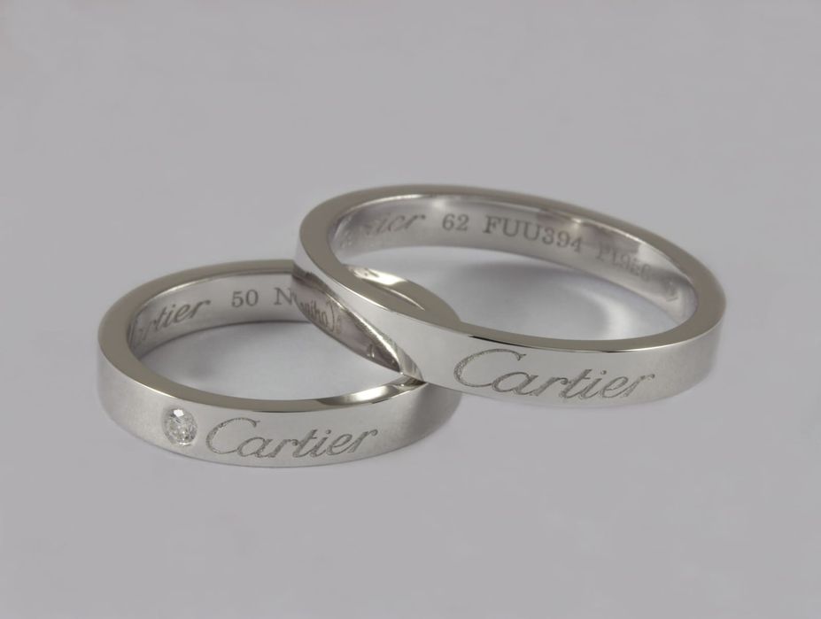 Кольцо из платины пробы Pt950 в стиле Cartier