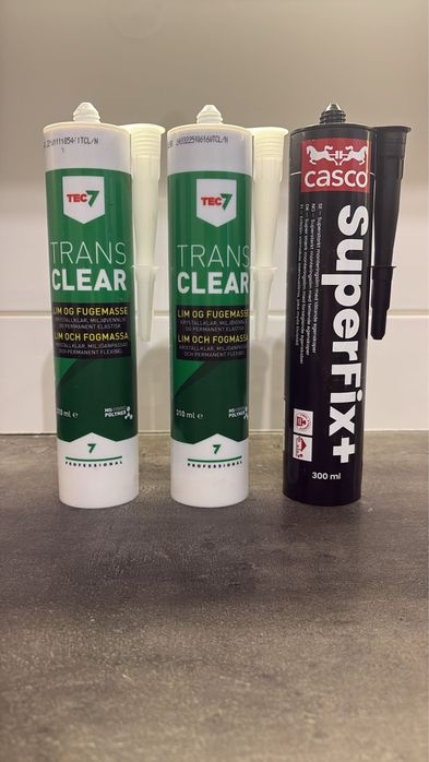 Kleje montażowe TRANS CLEAR oraz  Casco SuperFix+ 300 ml