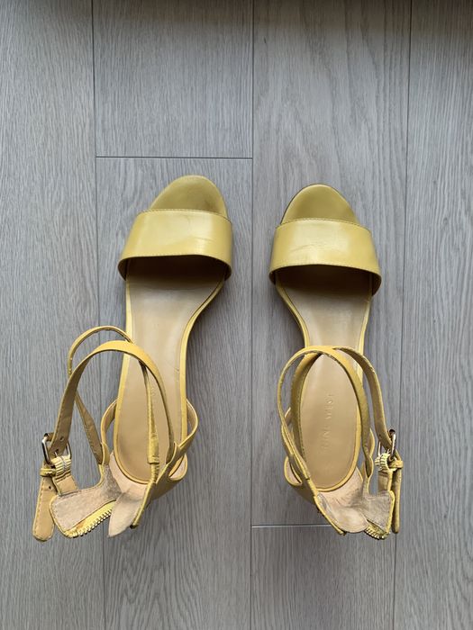 Żółte buty na koturnach koturny sandały Nine West 39