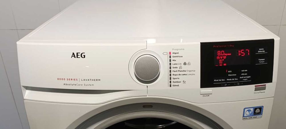Máquina Secar Roupa / Secadora AEG 8000 A++ Bomba de Calor -  100% Funcional - Preço com Entrega