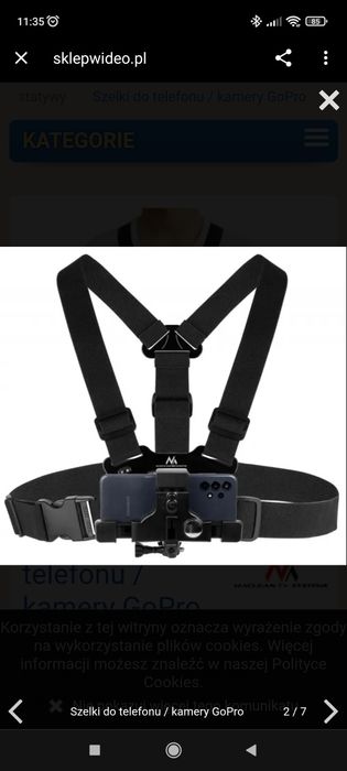 Szelki do telefonu-kamery