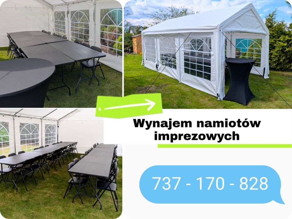 Wynajem Namiotów Imprezowych, Stoły, Krzesła, Komunia, Wesele Urodziny