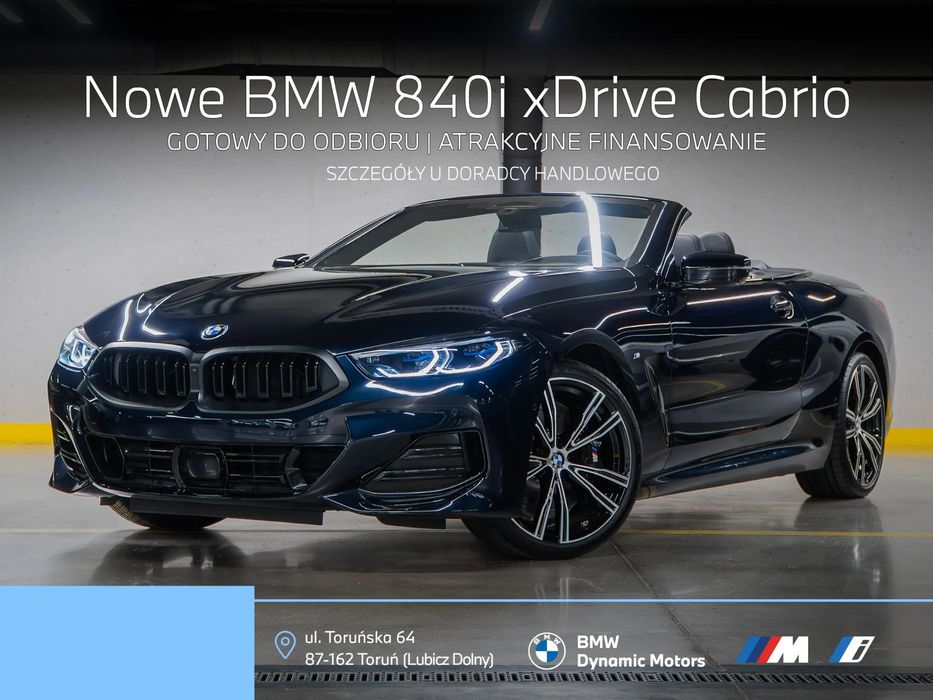 BMW Seria 8 840i xDrive Cabrio 340 KM - Kamera 360 - Ostatnie Sztuki w Polsce!