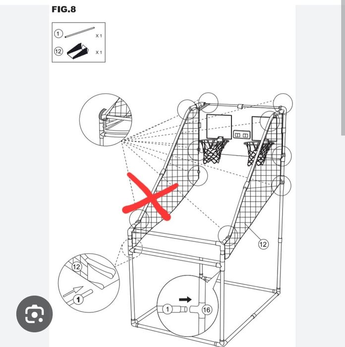Gra Koszykarska Basketball Arcade Zestaw do Koszykówki LED
