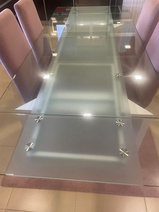 Mesa jantar extensível com 4 cadeiras