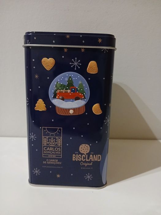 Lata de Natal azul escura