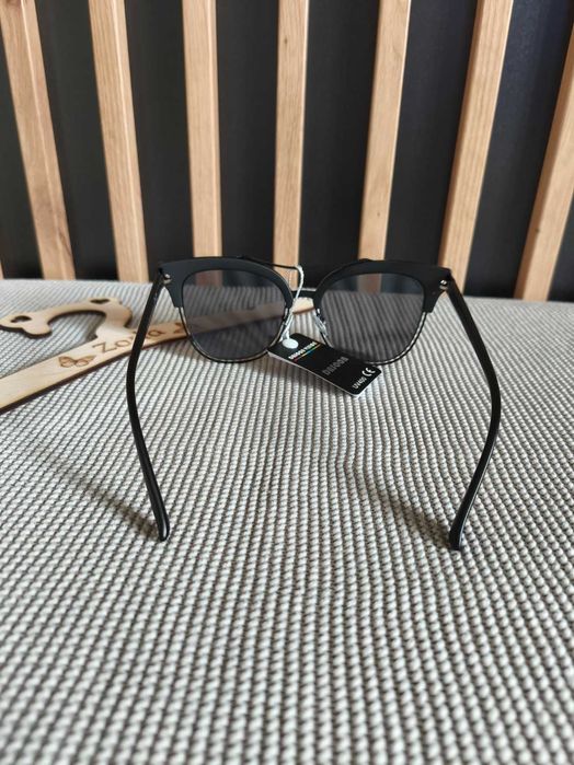 Nowe czarne damskie okulary przeciwsłoneczne modne czarne nr12 UV400