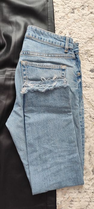 Spodni skórzane jeansy