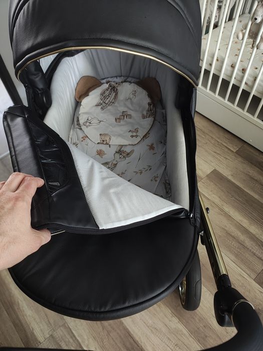 Wózek Junama Diamond Fluo Line 2w1 + spacerówka, pokrowiec, śpiworek lanila