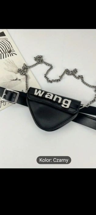 Hit pasek Wang  nerka mini torebka saszetka czarna WANG