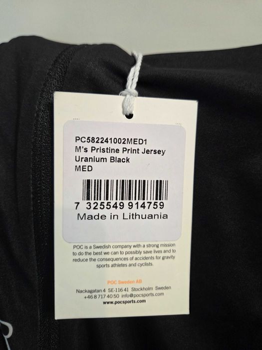 NOWA POC Pristine Print Koszulka Kolarska Uranium Black