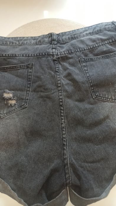 Krótkie jeansowe szorty 42/44 wysoki stan