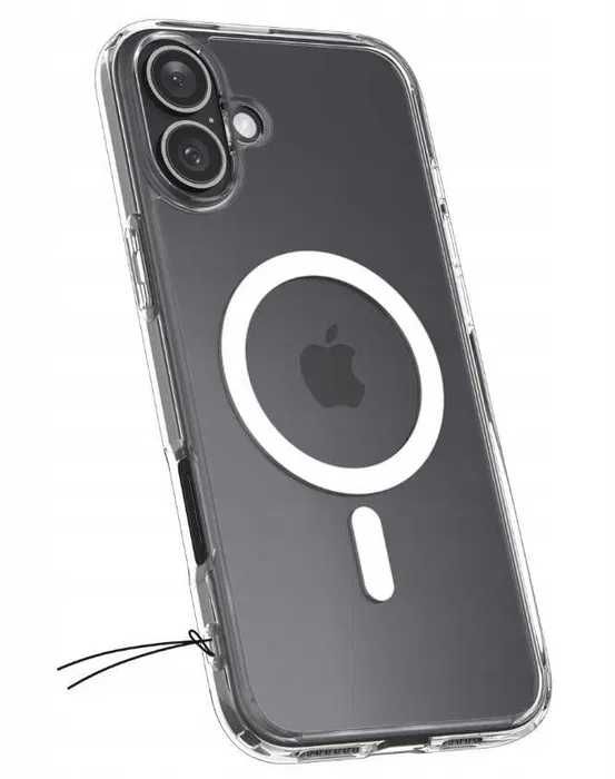 Etui Spigen do iPhone 16, do MagSafe plecki case z osłoną przycisku + szkło