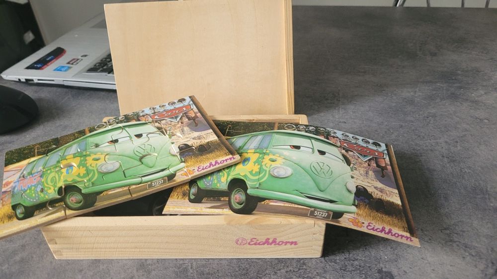 Eichhorn Drewniane Puzzle Cars W Pudełku 4x12el.
