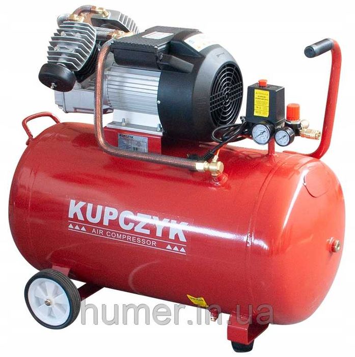Компресор з прямим приводом Kupczyk 100 л, 2200 Вт, 2 поршня, масляний