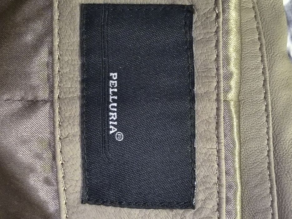 Мужская куртка -пиджак стёган7ная кожанная