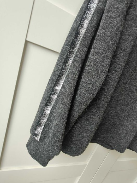 Komplet spódnica midi sweter bluza dzianina golf uni